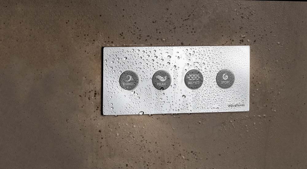 The 4 programmes of the new control system for emotional showers